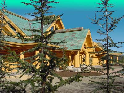 Log Home Exterior Photo